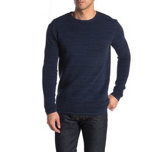 HEDGE Space Dye Textured Rib Ottoman Sweater XL